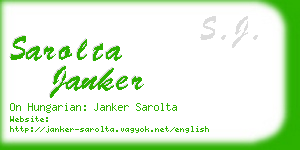 sarolta janker business card